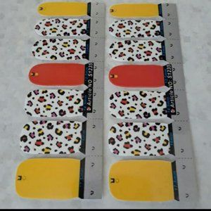 Sunshine Leopard vinyl nail strips  14 strips